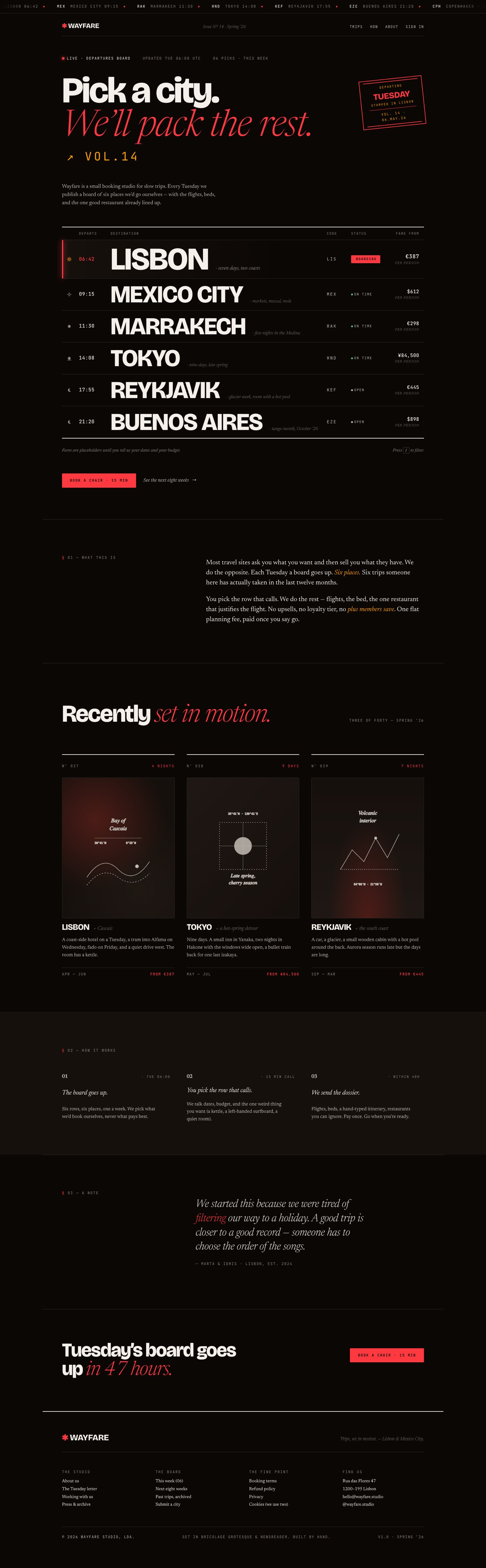 Wayfare — sample website by Metroplex Media Lab